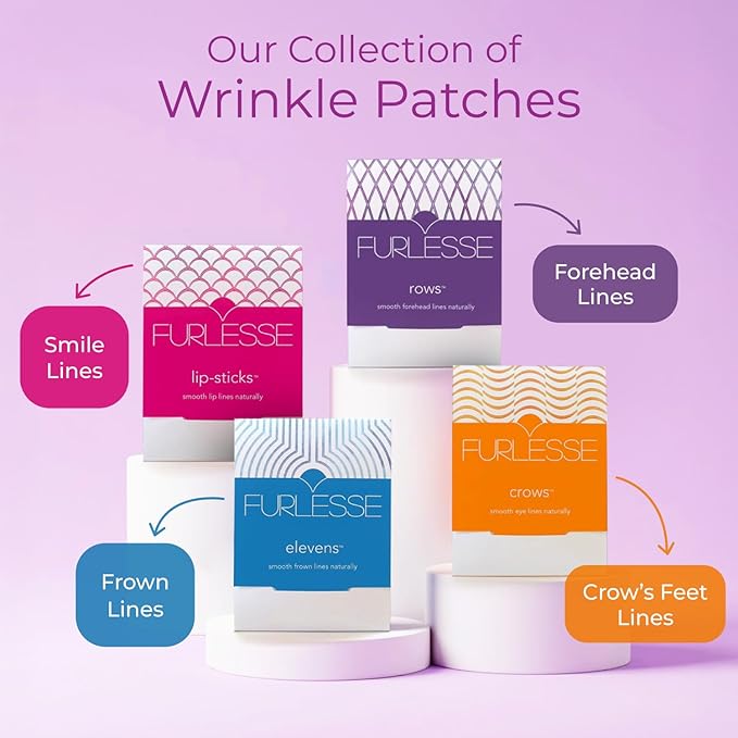 Furlesse Crows Wrinkle Patches, Overnight Eye Patches for Wrinkles and Crow’s Feet Lines, Non-invasive Anti-Wrinkle Patches, Anti-aging Skincare, 60 Patches, 30-Day Use