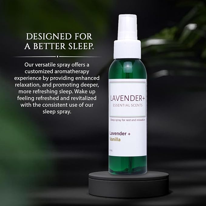 Lavender Sleep Spray for Pillows, Linens & Pajamas – Natural Calming Lavender & Vanilla Aromatherapy Mist with Amethyst & Reiki Energy. Deep Sleep + Bedtime Relaxation for Adults & Kids. 4 Ounce (1)