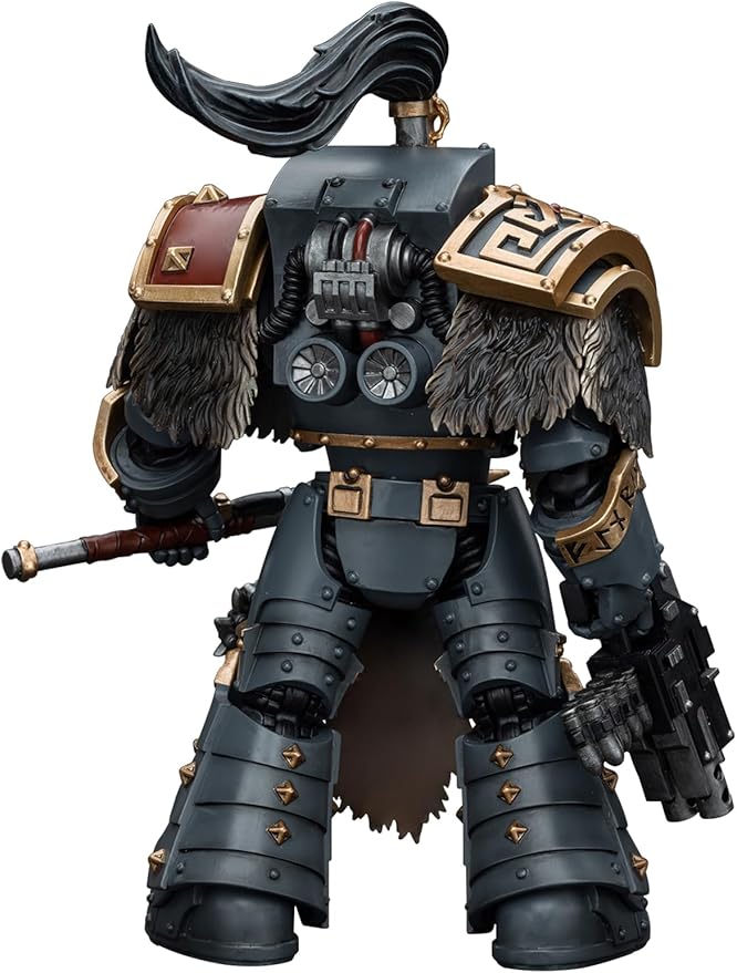 JOYTOY Warhammer 40K 1/18 Action Figures, Space Wolves Varagyr Wolf Guard Squad Varagyr Terminator3 Perfect for Collectors & Decor, Ideal Gift for Birthdays, Christmas, Character Figure - JT5833