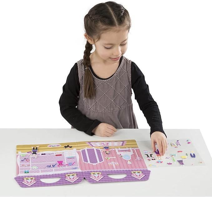 Melissa & Doug Puffy Sticker Pads Set: Fairy, Dress-Up, and Mermaid - 216 Reusable Stickers