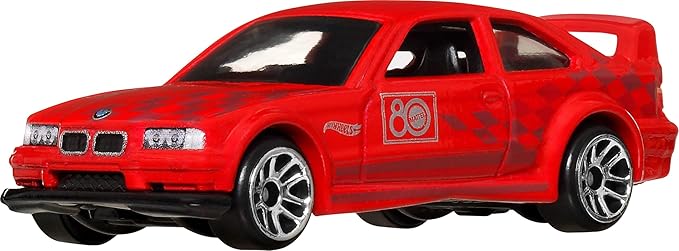 Hot Wheels Toy Cars & Trucks 8-Pack, Set of 8 Die-Cast 1:64 Scale Retro Vehicles with Special Mattel 80th Anniversary Deco & Packaging