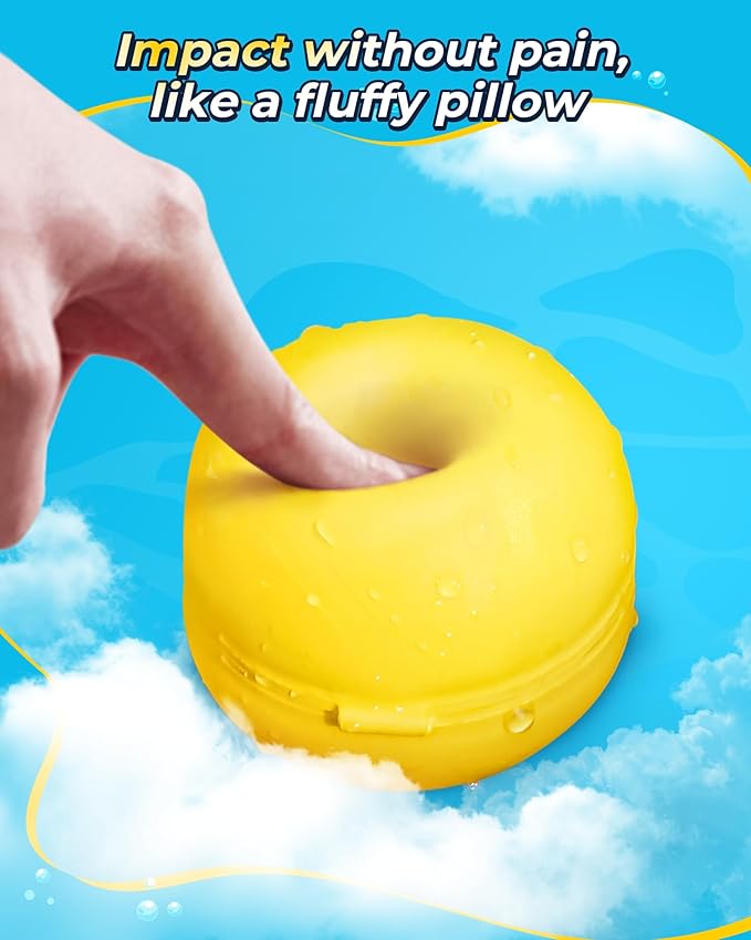 SOPPYCID Reusable Water Balloons Quick Fill Self Sealing, Refillable Water Bombs for Kids Adults, Latex-Free Silicone Splash Water Ball for Summer Fight