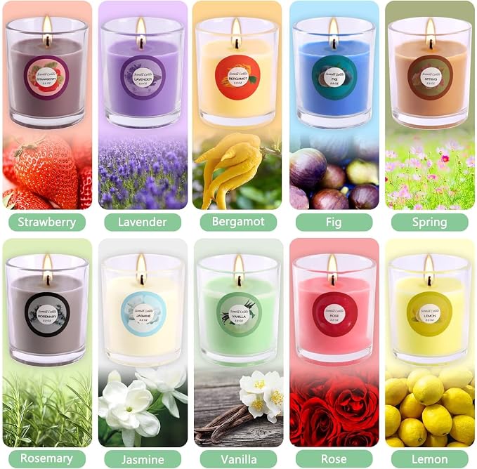 WPONSZU 40pack Scented Candles Gift,Natural Soy Wax Jar Candles,Small Portable Tin Candles Set for Mom,Women,Teachers, Colleagues and Friends,2 OZ