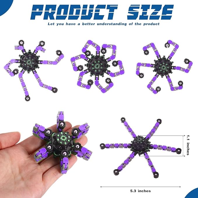 36pcs Transformable Fidget Spinners Children's Advanced Fidget Toys for Stress Relief Ideal Fidget Spinners for Sensory Toys for Boys and Girls with Autism，Party Favors