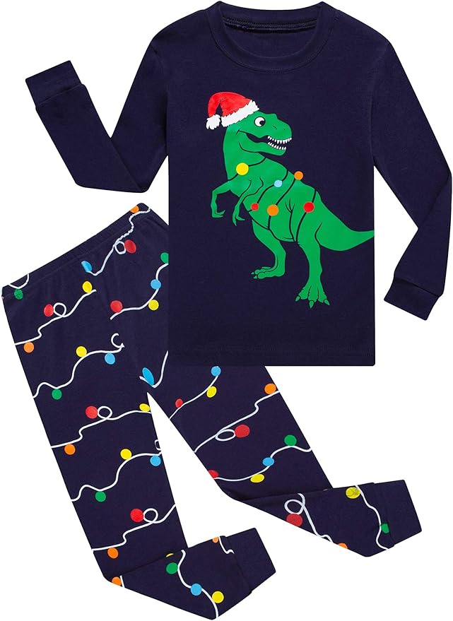 KikizYe Little Big Boys Girls Pajamas Set Kids PJs 100% Cotton Sleepwear