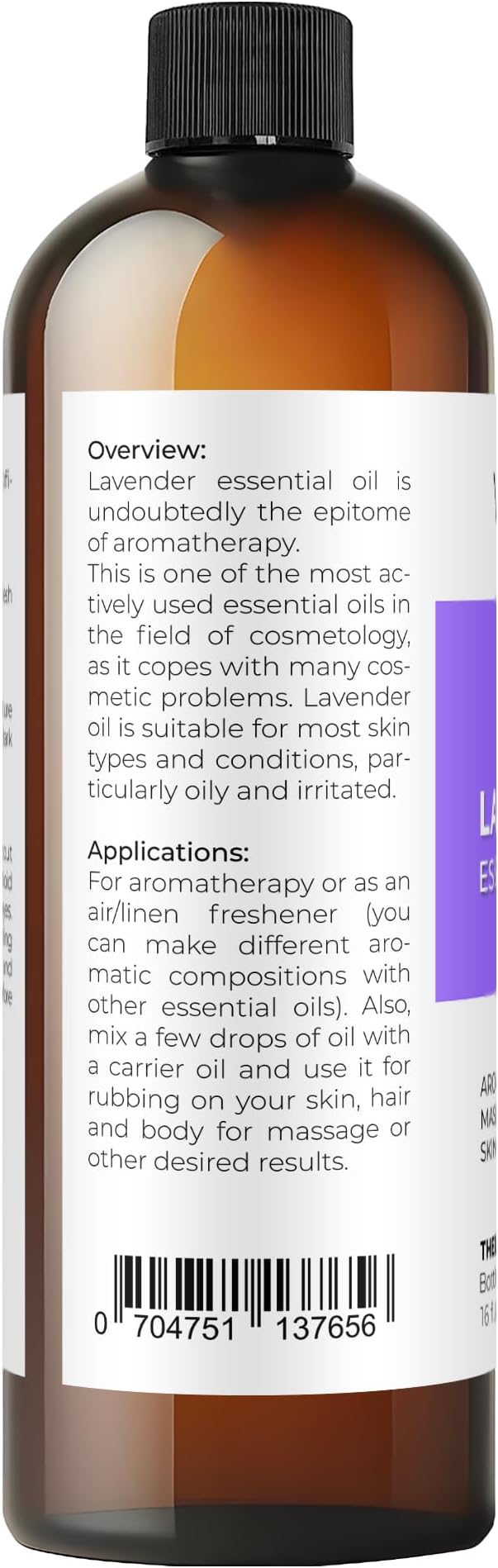 velona Lavender Essential Oil by Velona - 16 Fl Oz | Therapeutic Grade | for Aromatherapy Diffuser, Massage, Skincare, Haircare, Soapmaking