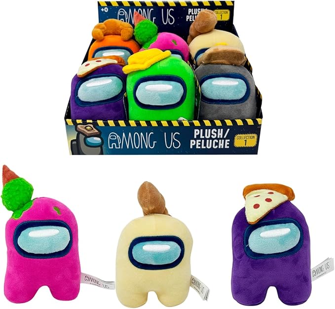 Just Toys Among US 6″ Plush – Orange w/Croissant | Officially Licensed Crewmate Toy | Soft & Collectible Gaming Plushie