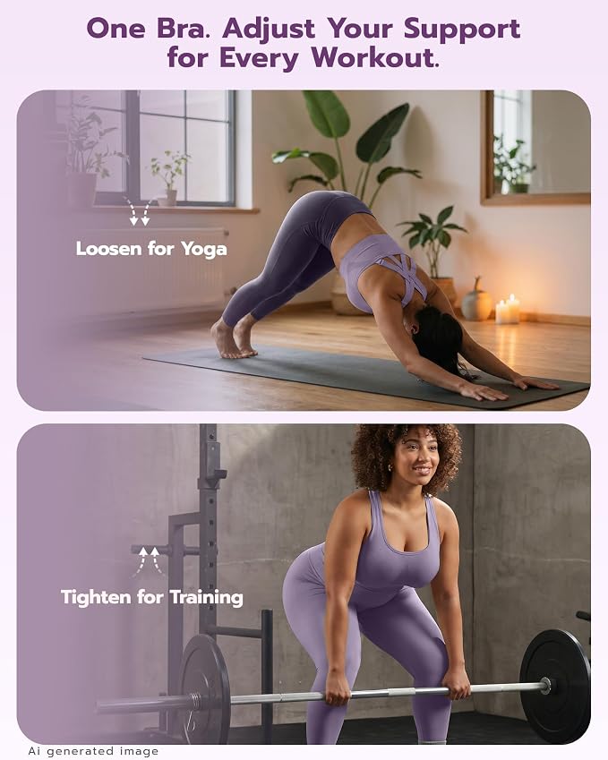 FITTIN Adjustable Sports Bra for Large-Bust: Adjust Support for Workout | No More Settling Dial in Your Perfect Fit Full Coverage No Spillage for Gym & Yoga - for C–DDD Cup Plus Size Large Bust Women