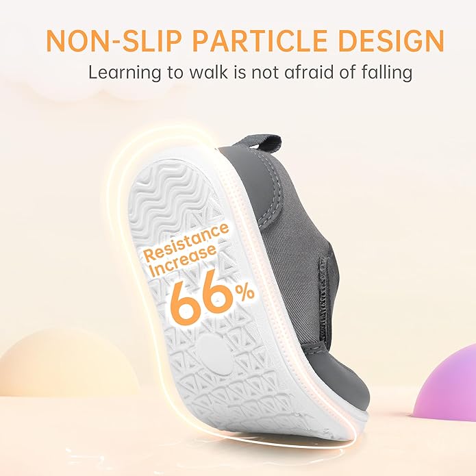Wide Toe Box Toddler Shoes Zero Drop Boys Girls Barefoot Shoe Non-Slip Little Kids Sneakers for First Walking