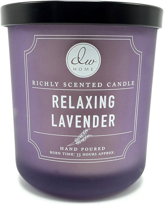 DW Home Relaxing Lavender Scented Candle for Home, 9 oz, 8.8 oz Candle Jar, Up to 33H Burn Time, Luxury Scented Candle for Relaxation, Gifting, Home Décor