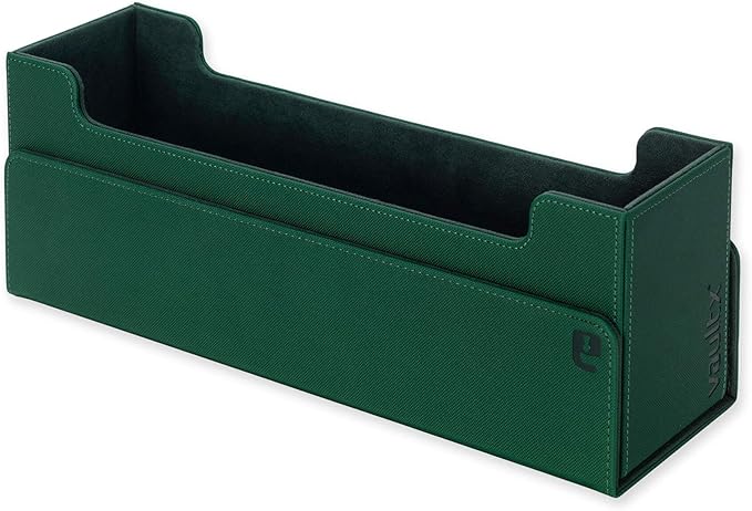 Vault X Card Storage Box, Exo-Tec Material, Detachable Magnetic Lid, with Dividers & Foam Fillers, for Trading Cards (Green)