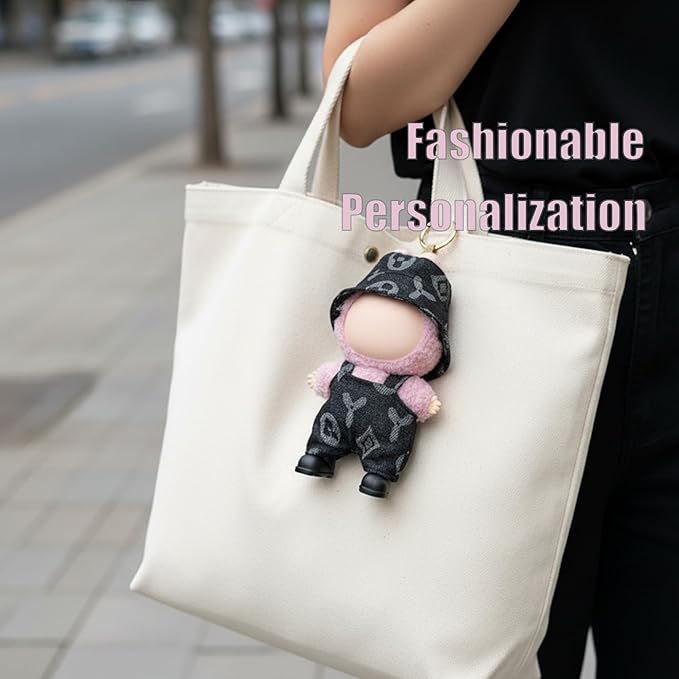 4-in-1 Doll Clothes Compatible with 17cm Dolls, Cute Outfit Set with Fashion Accessories, Chic Style for Collectible Figures (No Doll)