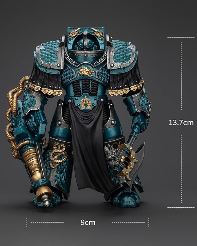 JoyToy 40K Genuine License 1:18 Action Figure, Alpha Legion Lernaean Terminator with Conversion Beam Cannon, 4.96 inch Collectible Action Figures Sets
