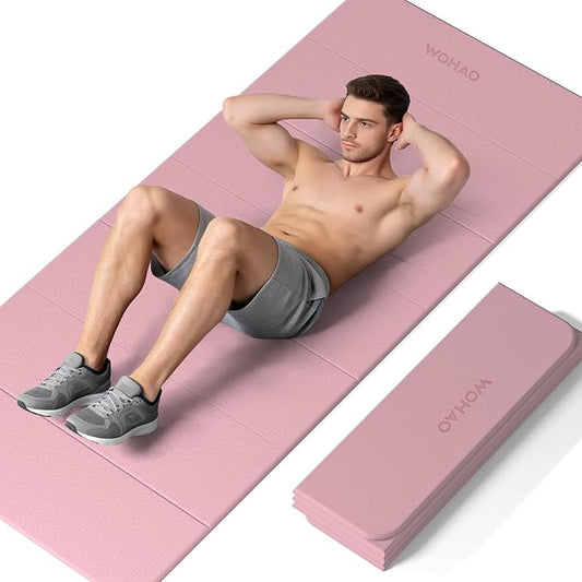 7-Fold Yoga Mat 74"x31" - 0.31 Inch Thick Folding Exercise Mat, Extra Wide Non-Slip POE Mat for Travel, Storage, Yoga, Pilates, Meditation & Home Gym, Lightweight & Portable