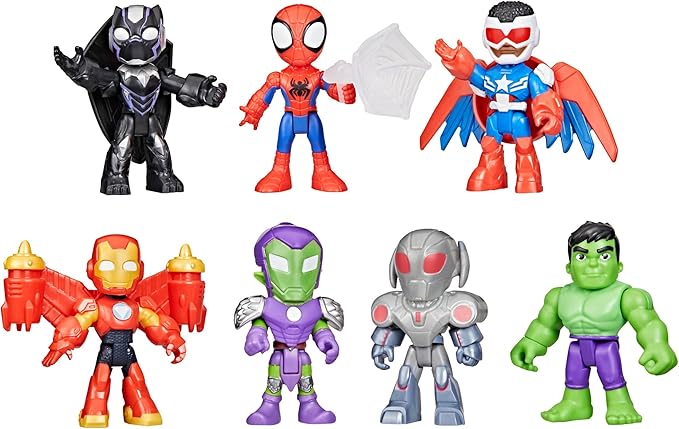 SPIDEY AND HIS AMAZING FRIENDS Marvel, Iron Man and His Awesome Friends Spidey and Iron Man: Avengers Team-Up, 3-Inch Action Figure Set, 3+