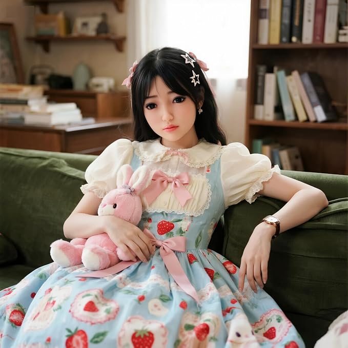 Silicone Seamless Female Action Figure, 55 in Flexible Female Figure Suitable for Cosplay/Photography/Art, TPE Body and PVC Head, Include Non-Picture Hair and Clothes 30lbs (138L)