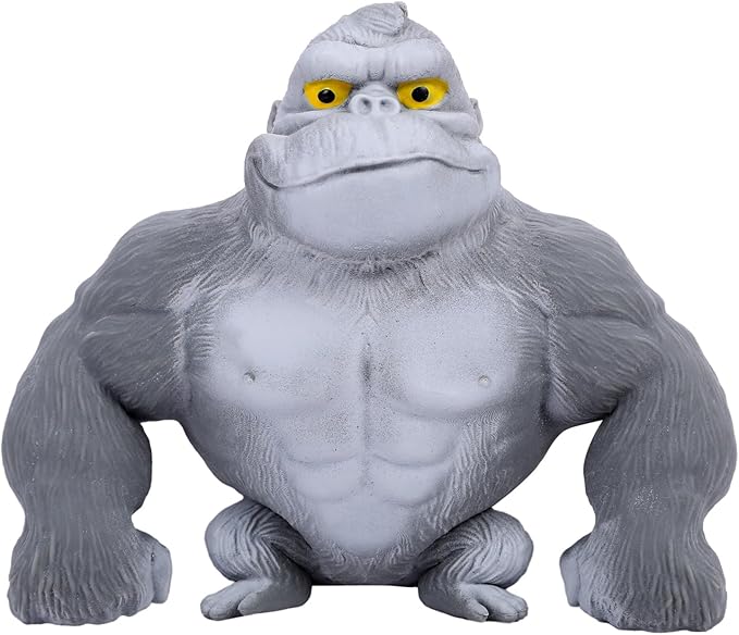 Super Stretchy Gorilla Fidget Toy, Squishy Monkey Squeeze Toy, Splat Maxi Kong, Sensory and Fidget Toy for Kids and Adults, Fun Gift for Fidgeters, Ideal Gift for Kids (Gray)