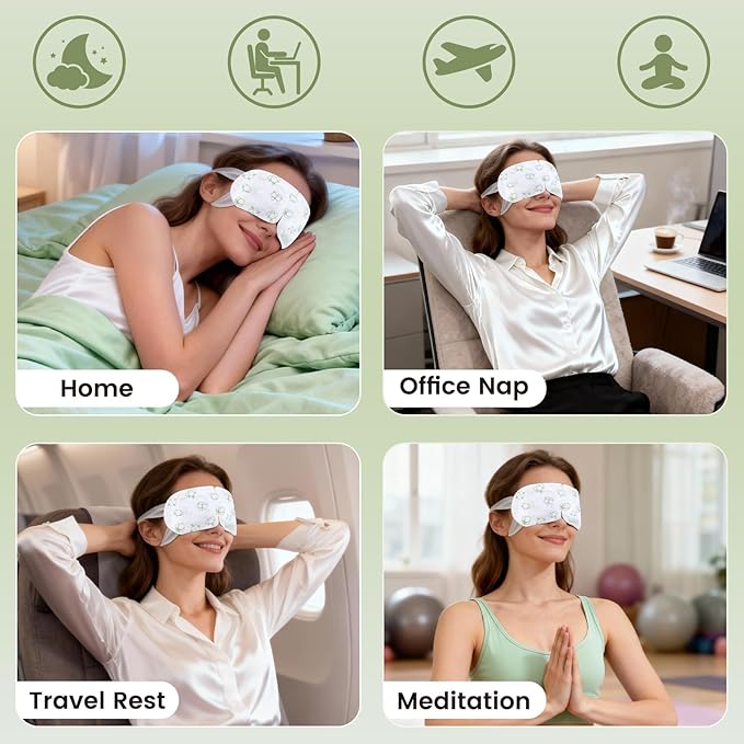 Steam Eye Mask, 5 Packs Unscented Self Heating Heated Eye Mask for Sleep, Warm Compress for Dry Eyes, Travel Essentials & Relaxation Gifts for Women Dry Stye Eye Treatment Spa (Unscented)