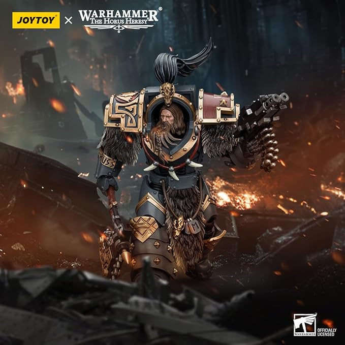 JOYTOY Warhammer 40K 1/18 Action Figures, Space Wolves Varagyr Wolf Guard Squad Varagyr Terminator 2 Perfect for Collectors & Decor, Ideal Gift for Birthdays, Christmas, Character Figure - JT5772