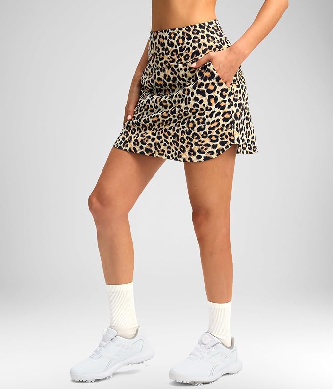 16'' Skorts for Women with 4 Pockets Athletic Tennis Golf Skirt | Built-in Shorts, High Waisted, Stretchy, A Line, Casual, Pickleball, Skort