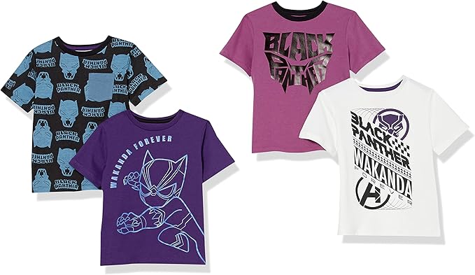 Amazon Essentials Disney | Marvel | Star Wars Boys and Toddlers' Short-Sleeve T-Shirts (Previously Spotted Zebra), Multipacks