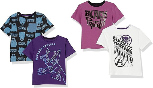Amazon Essentials Disney | Marvel | Star Wars Boys and Toddlers' Short-Sleeve T-Shirts (Previously Spotted Zebra), Multipacks