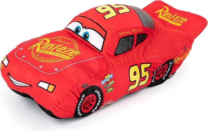 Disney Pixar Cars 3 Plush Stuffed Lightning Mcqueen Red Pillow Buddy - Kids Super Soft Polyester Microfiber, 17 inch (Official Disney Pixar Product)