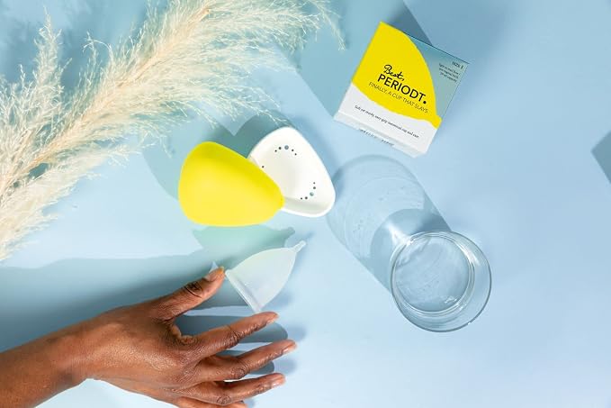 Best Periodt Menstrual Cup - Soft, Comfy Period Cup - 12 Hour Leak Free - Easy to Use - Comes with Yellow Menstrual Cup Case - USA Made (Size 1)
