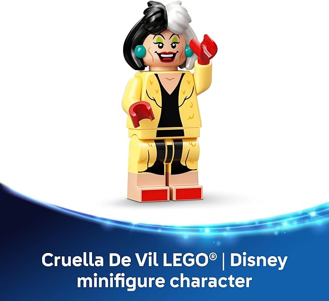 LEGO Disney Cruella De Vil’s Car Toy - 101 Dalmations Model Car Kit for Kids - Pretend Play Vehicle Building Set for Girls & Boys, Ages 9+ - Disney Gift Idea for Birthdays & Movie Fans - 43277