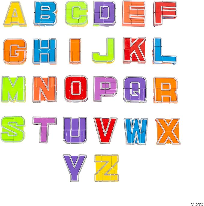 Alphabet Robots for Kids ABC Learning Toys for Kids Ages 3-5 Alphabots Transforming Letter Toy Robot Alpha Bots Toddlers Education Toy Carnival Prizes