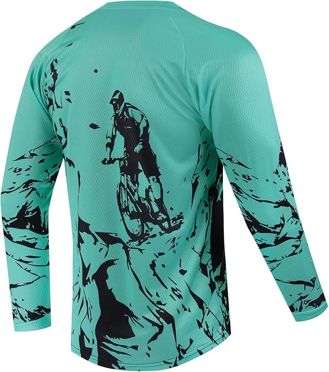 Youth Dirt Bike Jersey Kids Motocross Shirts for Boys Off Roading Long Sleeve Cycling Jerseys Childs Mountain Bicycle Shirt