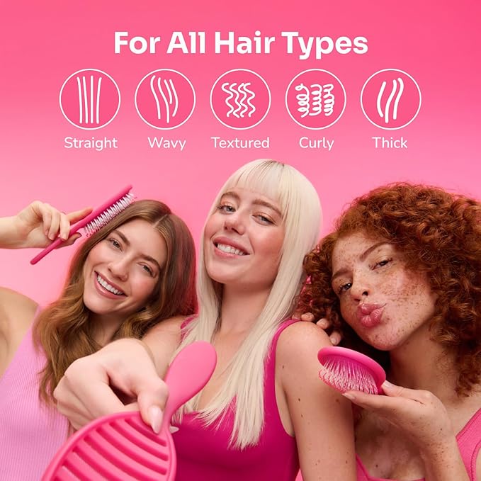 Wet Brush Original Detangler Hair Brush, Pink Frost - Ultra-Soft IntelliFlex Bristles - Detangling Brush Glides Through Tangles For All Hair Types (Wet Dry & Damaged Hair) - Women & Men