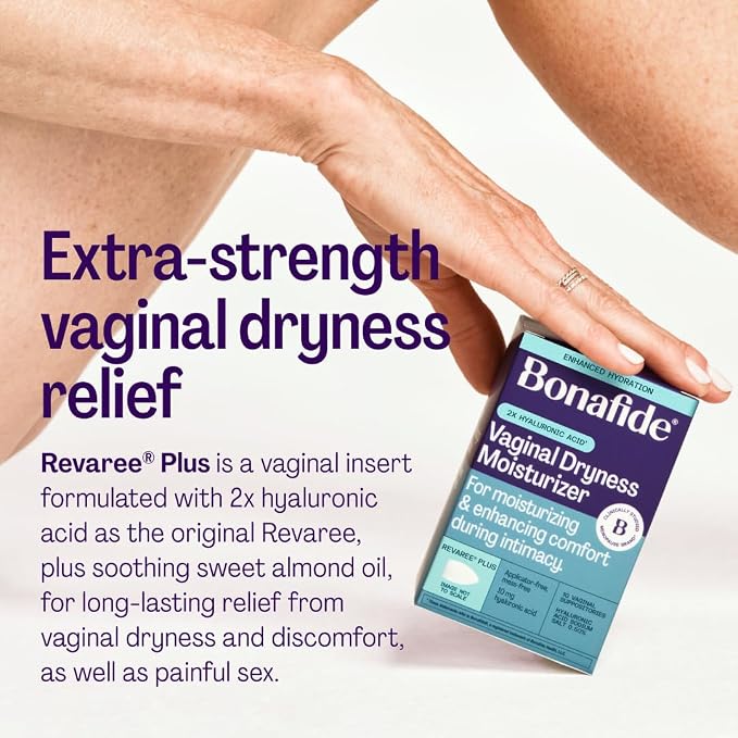 Bonafide Extra Strength Vaginal Moisturizer Revaree Plus – 10 mg Hyaluronic Acid – Hormone-Free – For Vaginal Dryness Associated with Pain & Sensitive Tissue – 2-Month Supply