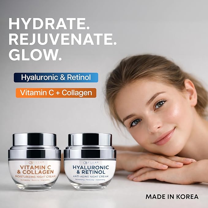 Clear Beauty Face Moisturizer Cream Value Set – Dermatologist Tested, Anti Aging, Korean Skin Care – Firms, Deep Hydration, Smooth & Rejuvenates Skin – Vegan, Clean Beauty, Cruelty Free – Pack of 2