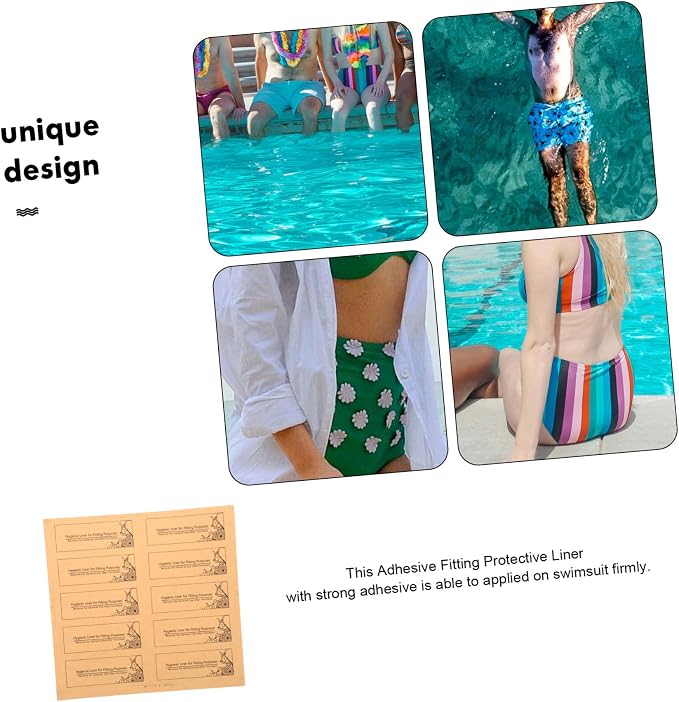 100pcs Protective Stickers for Swimwear Adhesive Panty Liners for Bikini Underwear Barrier for Swim Trunks and Lingerie