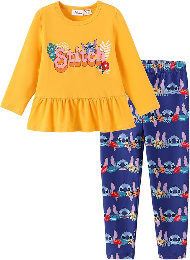 Disney Minnie Mouse Frozen Princess Marvel Toddler Girls Clothes Long Sleeve Sweatshirt + Leggings 2pcs Outfits Set 2-6Y