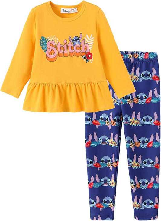 Disney Minnie Mouse Frozen Princess Marvel Toddler Girls Clothes Long Sleeve Sweatshirt + Leggings 2pcs Outfits Set 2-6Y