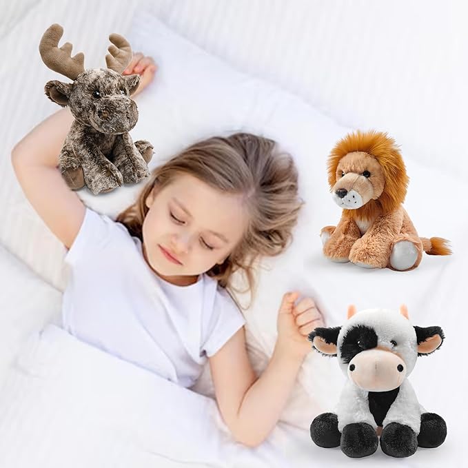 Deer Stuffed Animal Toy, Soft Huggable Deer Plush Toys for Kids, Cute Moose Animal Gift for Boys Girls and Toy for 1-3 Toddlers -8.5 Inch