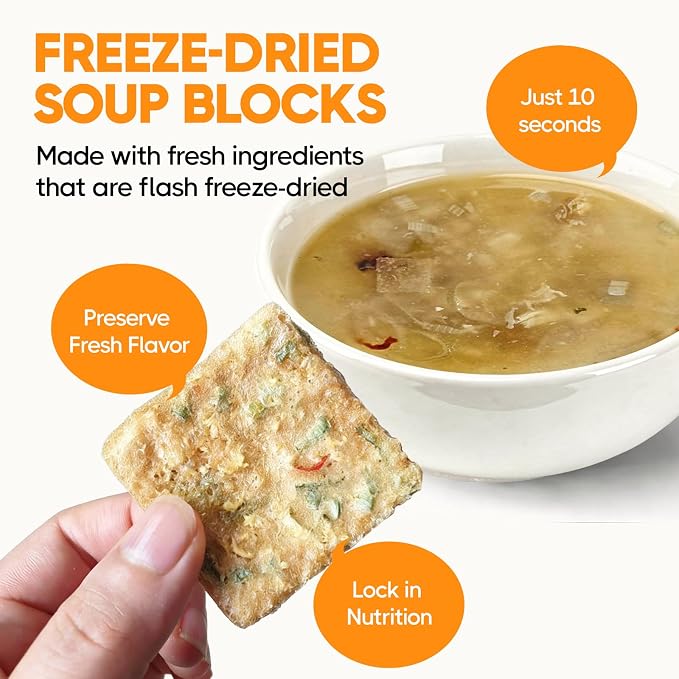 COELO Bugeo Haejangguk 10g x 10Packs (Total 3.5oz) | Korean-Style Dried Pollack Broth Soup | Easy Cook freeze-Dried Block | Authentic Korea Flavor Instant Soup Single Serve Bugeot Stew K-Food 북어국 해장국