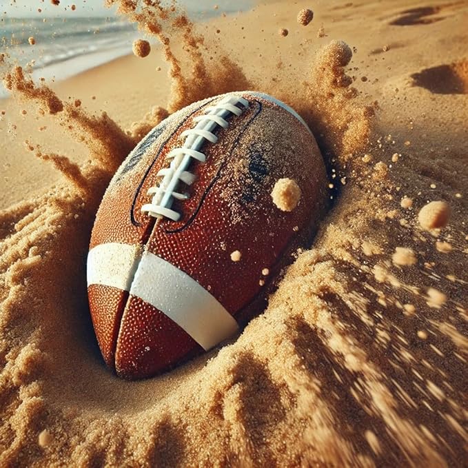 AppleRound 3-Pack 8-Inch Waterproof Footballs for Pool, Beach, & Backyard - Ideal for Water & Land Play - Ball Pump Included, Pee-Wee Junior Size for Kids & Teens