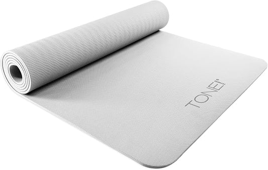 TONE Fitness Yoga Mat 1/4" Thick Non Slip Exercise & Pilates Mat for Home Workouts with Carrying Strap | Multiple Options