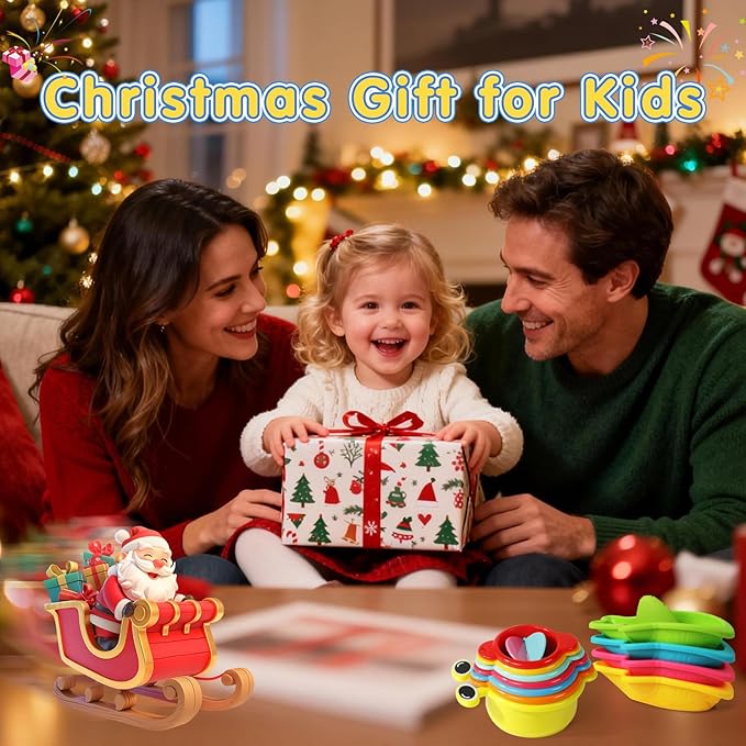 Baby Bath Toys for Kids Ages 1-3 11PCS Toddler Bath Toys Mold Free Bathtub Toys for 12+ Months Pool Water Table Beach Sand Toys Stacking Cups Floating Boats for 1 2 3 4 5 6 Years Old Girls Boys Gifts