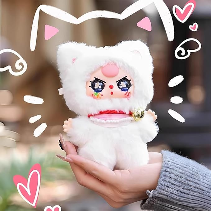 Baby Three Billionaire Lucky Cat Series Box Toys, Cat Theme Mystery Box Plush Doll Stuffed Toys Bag Pendant Charm Birthday Gift, Random 1PC