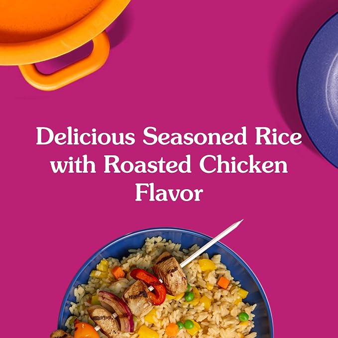 BEN'S ORIGINAL Ready Rice Roasted Chicken Flavored Rice,Easy Dinner Side,8.8 OZ Pouch,(Pack of 12)