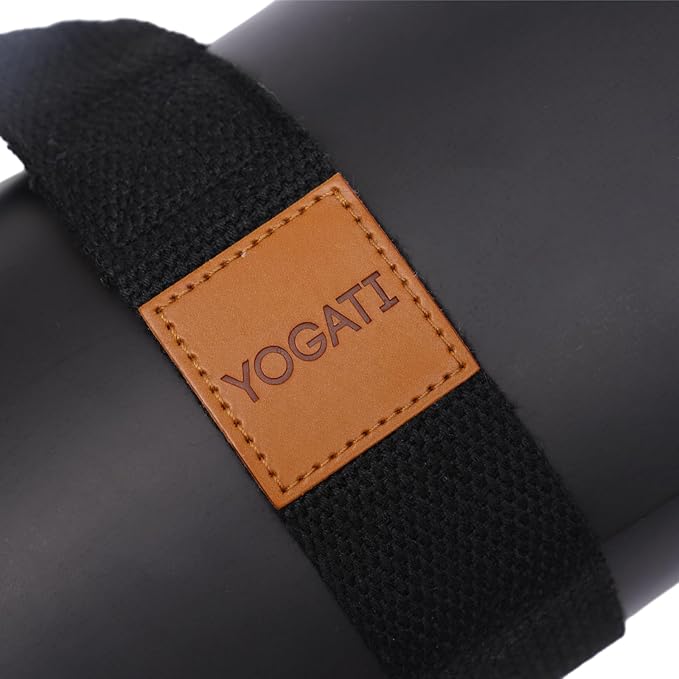 YOGATI® Yoga Mat Straps for Carrying | Adjustable Cotton Yoga Strap for Carrying Mats | Fits Standard and Thick Yoga or Pilates Matt | Practical & Perfect Yoga Mat Carrying Strap Design that Lasts