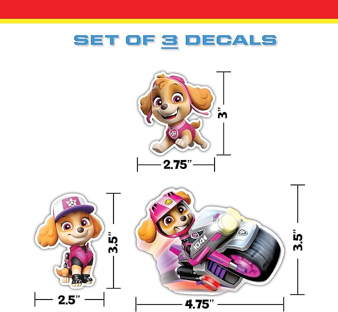 Paw Patrol Decals - Set of 12 Paw Patrol Stickers for Kids and Adults - Vinyl Decals for Laptop, Tumbler, Water Bottle, Vehicles - Nickelodeon Stickers