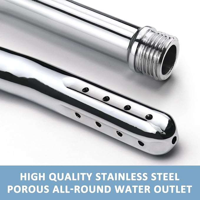 Metal Shower Cleaner Enema Douche System, Handheld Water Shower Nozzle Anal Rinse Vaginal Cleaning Kit Cleaner Attachment for Men Women, Silver