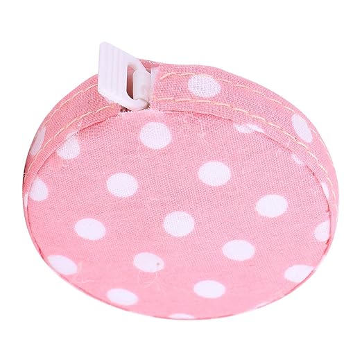 Accurate Body Tape Measure for Fitness Progress Tracking (No. 4 Rose Base with White dots)