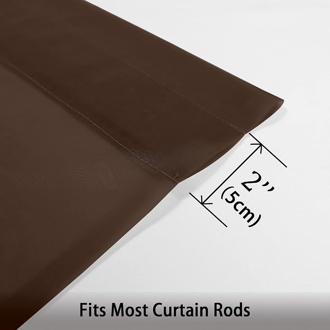 OWENIE Chocolate Sheer Curtains 96 Inch Length, Elegant Sheer Curtains for Bedroom, Window Voile Sheer Curtain Panels/Drapes/Treatment for Living Room, 2Pcs, Each 42" W x 96" L