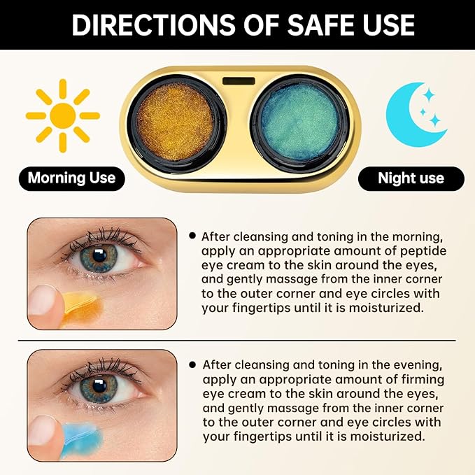 AOAO Anti-Wrinkle, Firming & Brightening Eye Cream, Day & Night Treatment with Niacinamide, Smooth & Lift for Dark Circles, Puffiness and Wrinkles, Birthday Under Eye Cream Gift for Women 15ml/0.5oz